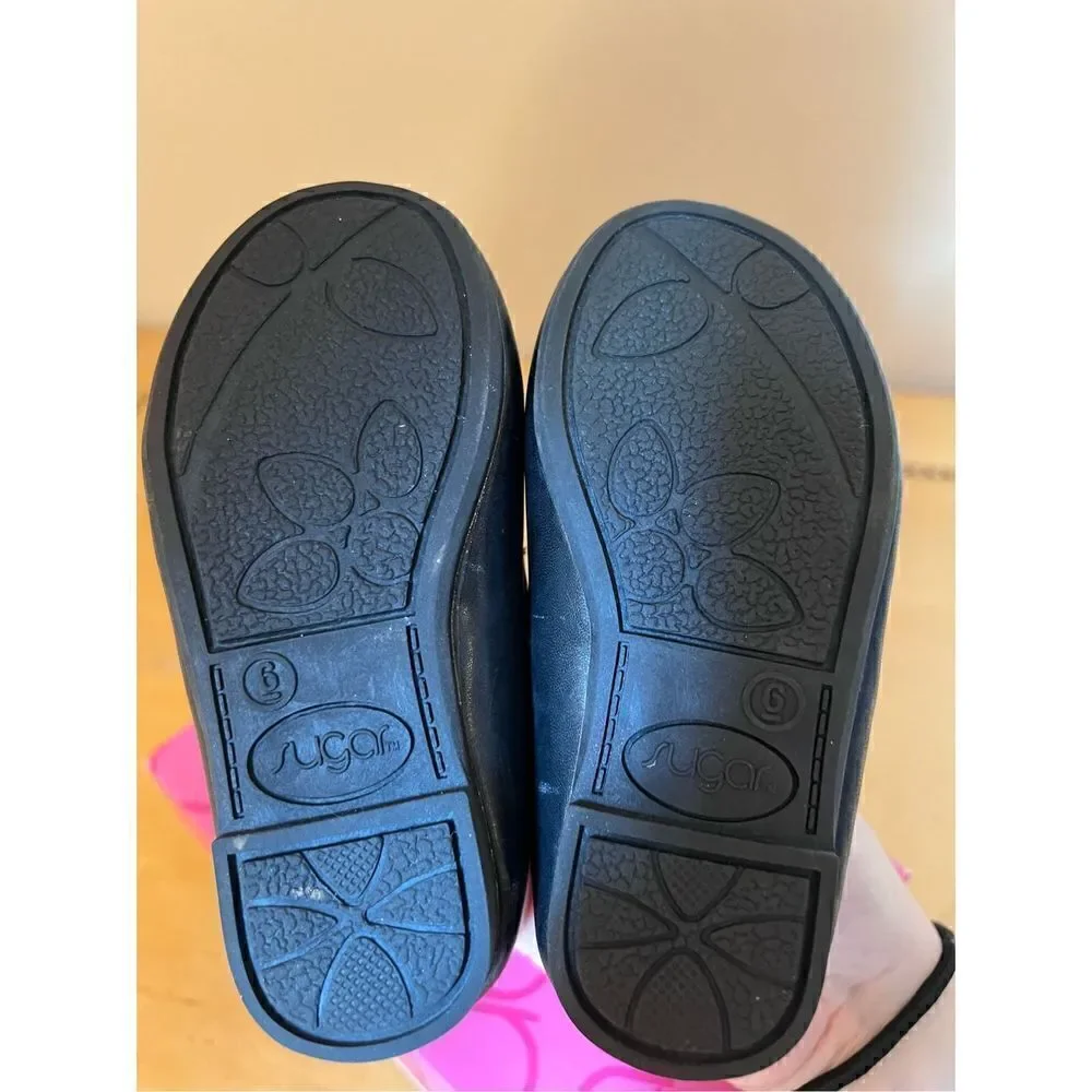 NIB! Sugar Black Lil Matilda Bow Flats Toddler Girls 6